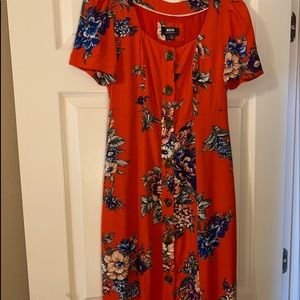 Anthropologie Maeve Red Button Front 4